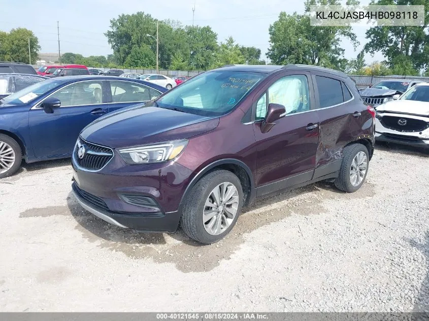 KL4CJASB4HB098118 2017 Buick Encore Preferred