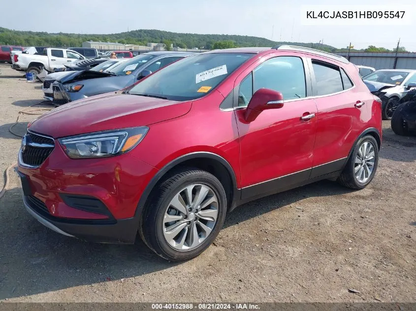 2017 Buick Encore Preferred VIN: KL4CJASB1HB095547 Lot: 40152988