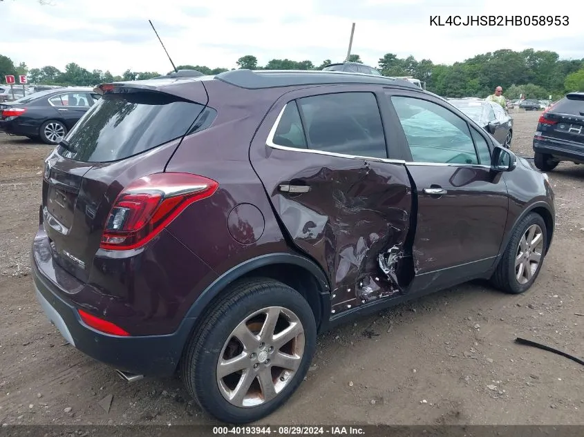 KL4CJHSB2HB058953 2017 Buick Encore Premium