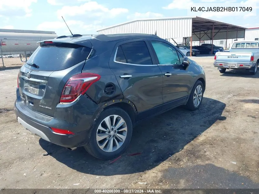 2017 Buick Encore Preferred VIN: KL4CJASB2HB017049 Lot: 40200300