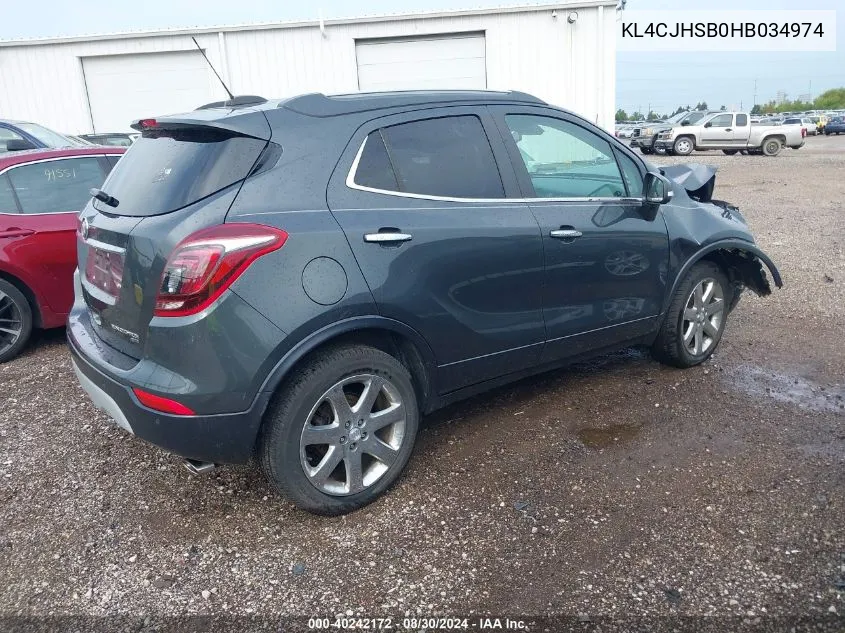 2017 Buick Encore Premium VIN: KL4CJHSB0HB034974 Lot: 40242172