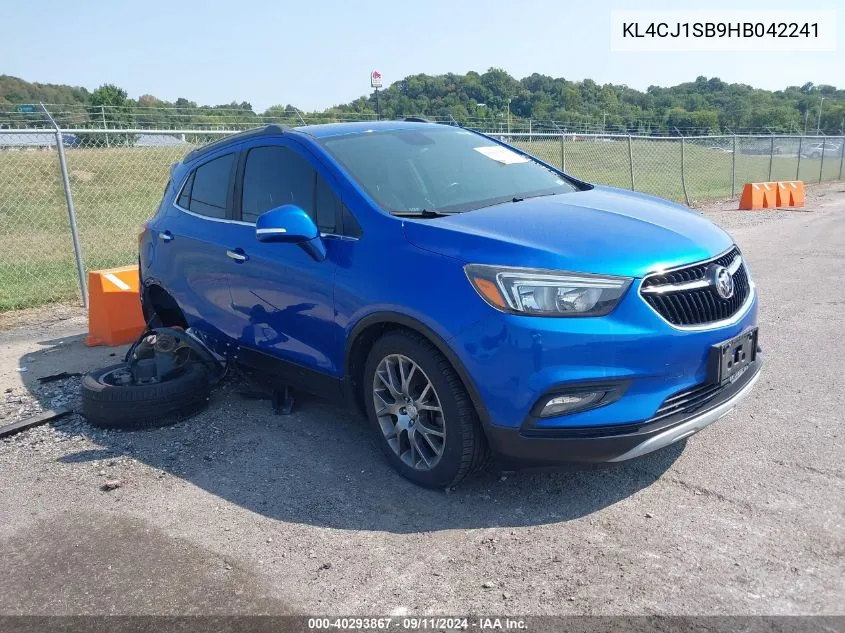 2017 Buick Encore Sport Touring VIN: KL4CJ1SB9HB042241 Lot: 40293867