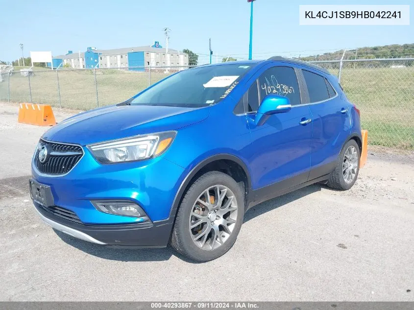 KL4CJ1SB9HB042241 2017 Buick Encore Sport Touring