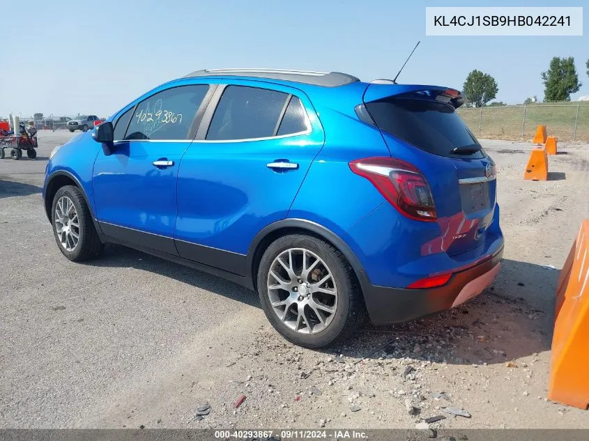 KL4CJ1SB9HB042241 2017 Buick Encore Sport Touring