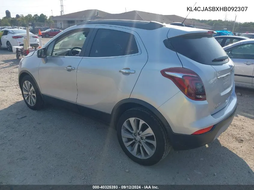 2017 Buick Encore Preferred VIN: KL4CJASBXHB092307 Lot: 40325393