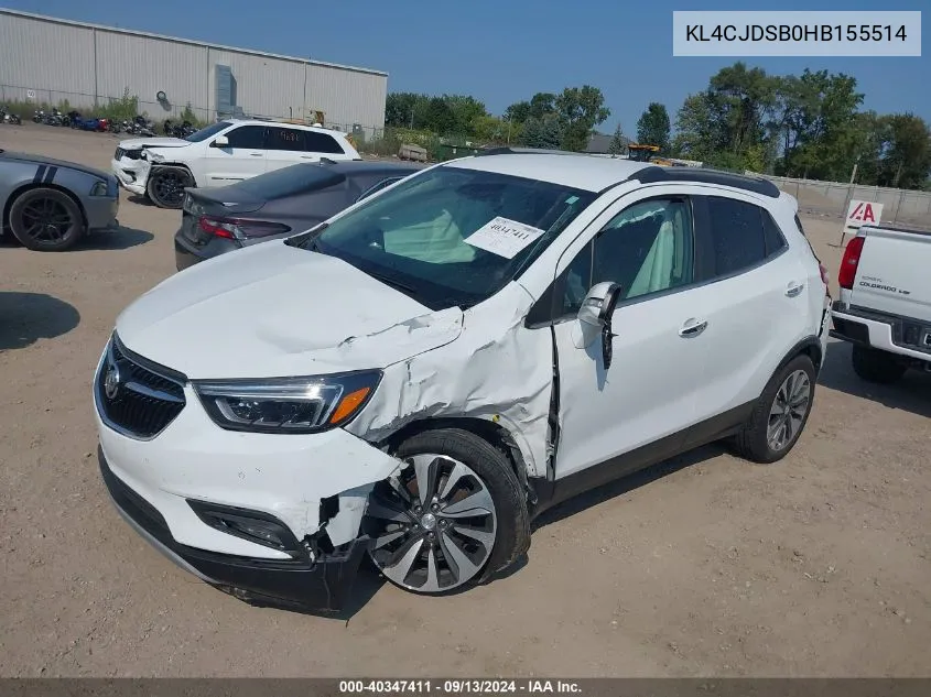 2017 Buick Encore Premium VIN: KL4CJDSB0HB155514 Lot: 40347411