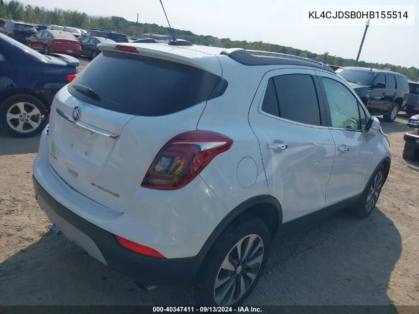 2017 Buick Encore Premium VIN: KL4CJDSB0HB155514 Lot: 40347411