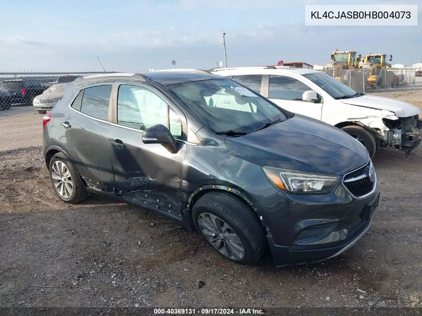 2017 Buick Encore Preferred VIN: KL4CJASB0HB004073 Lot: 40369131