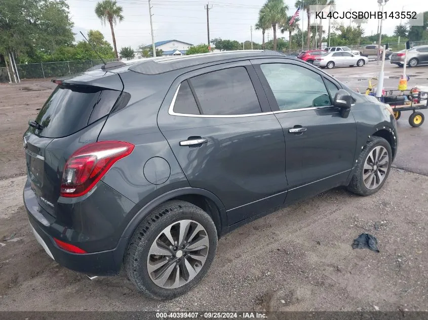 KL4CJCSB0HB143552 2017 Buick Encore Essence