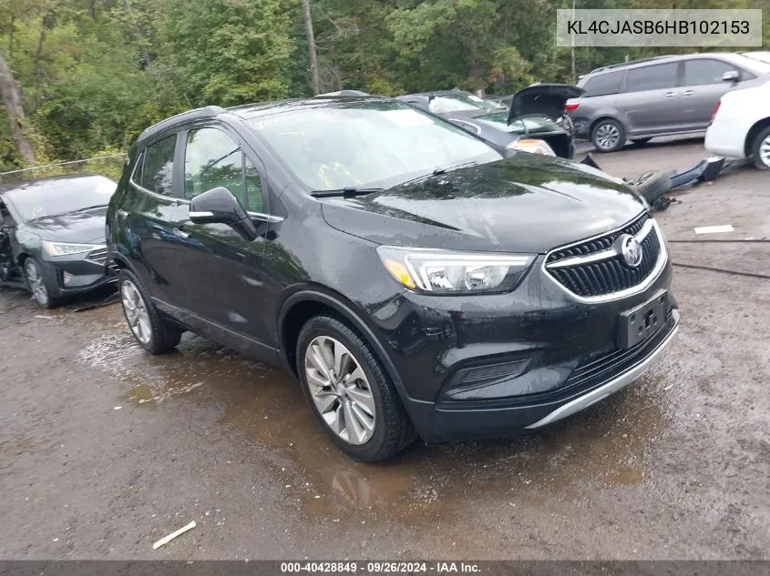 2017 Buick Encore Preferred VIN: KL4CJASB6HB102153 Lot: 40428849