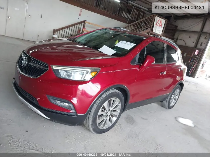 2017 Buick Encore Preferred Ii VIN: KL4CJBSB3HB004431 Lot: 40469239