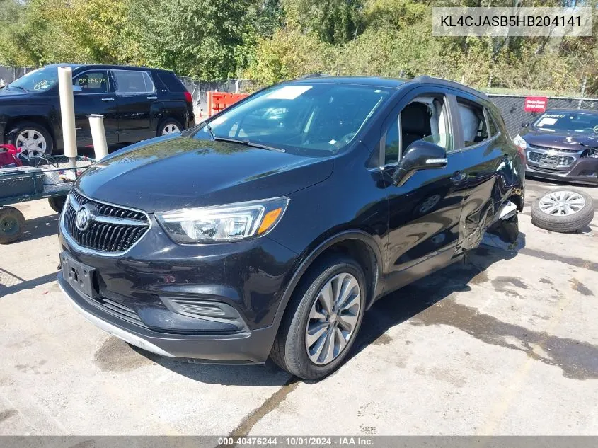 2017 Buick Encore Preferred VIN: KL4CJASB5HB204141 Lot: 40476244