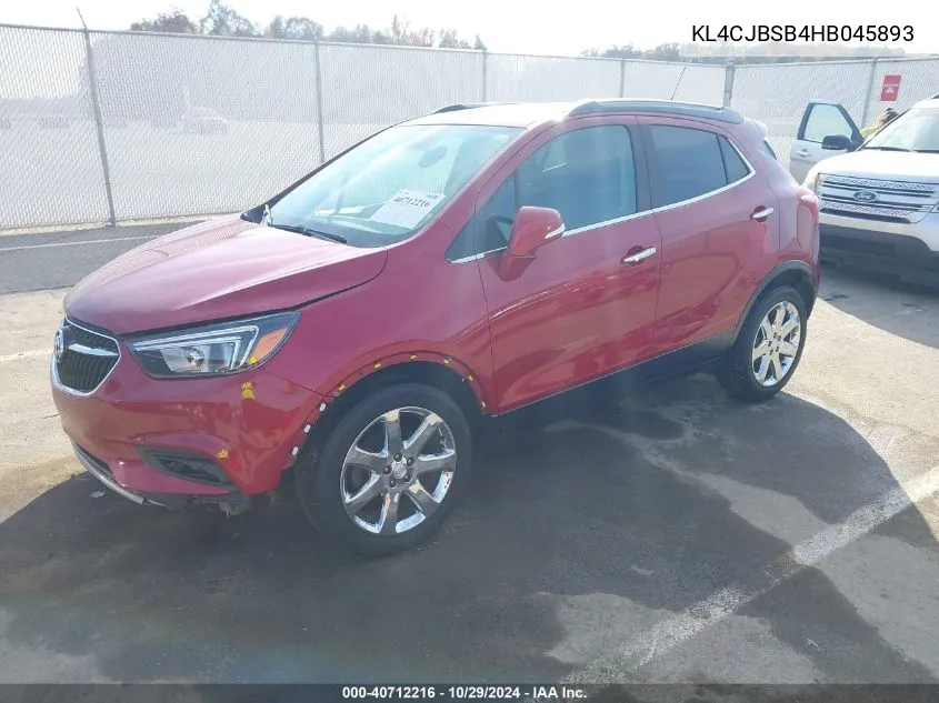 2017 Buick Encore Preferred Ii VIN: KL4CJBSB4HB045893 Lot: 40712216