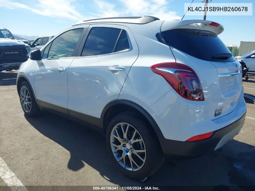 KL4CJ1SB9HB260678 2017 Buick Encore Sport Touring