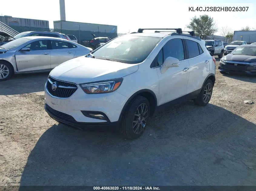 2017 Buick Encore Sport Touring VIN: KL4CJ2SB2HB026307 Lot: 40863020