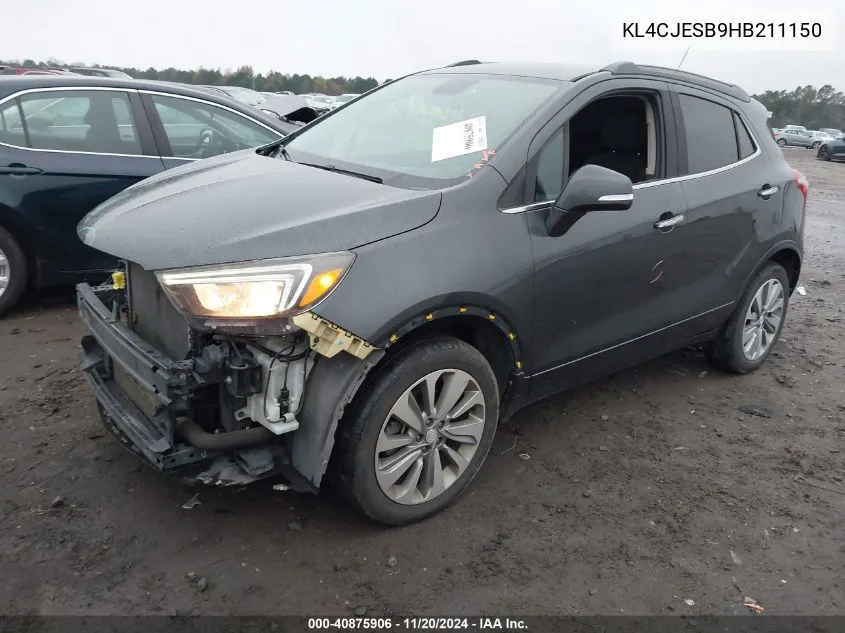 2017 Buick Encore Preferred VIN: KL4CJESB9HB211150 Lot: 40875906