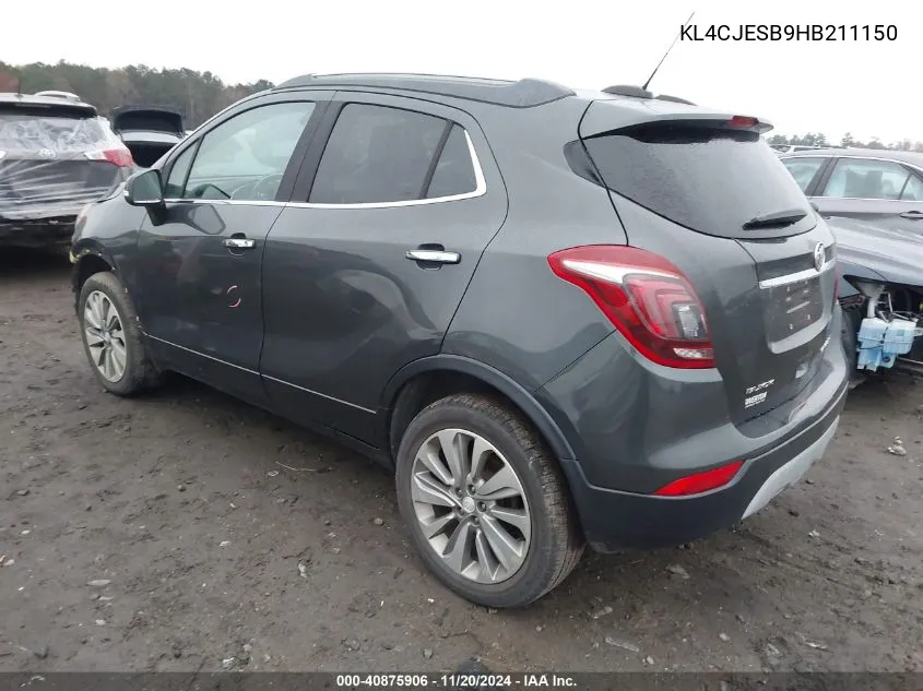 2017 Buick Encore Preferred VIN: KL4CJESB9HB211150 Lot: 40875906