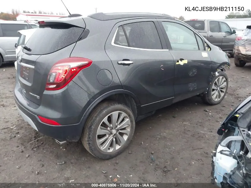 2017 Buick Encore Preferred VIN: KL4CJESB9HB211150 Lot: 40875906