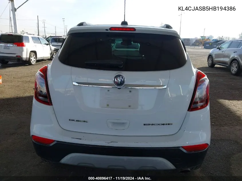 2017 Buick Encore Preferred VIN: KL4CJASB5HB194386 Lot: 40896417