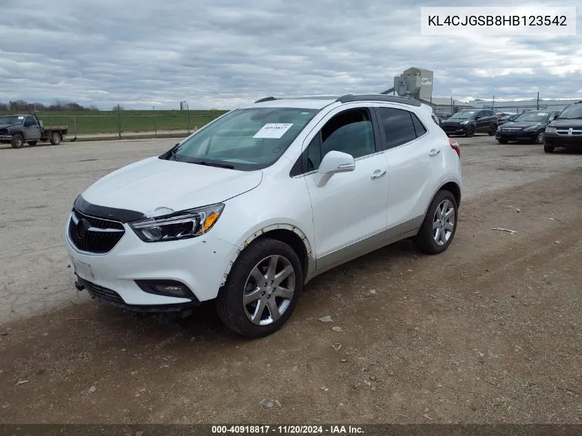 2017 Buick Encore Essence VIN: KL4CJGSB8HB123542 Lot: 40918817