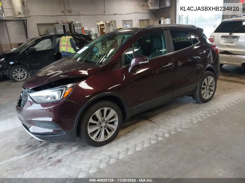 2017 Buick Encore Preferred VIN: KL4CJASBXHB234820 Lot: 40920129