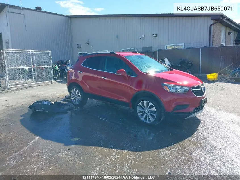 KL4CJASB7JB650071 2018 Buick Encore