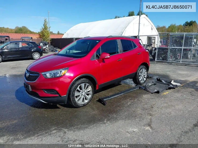 KL4CJASB7JB650071 2018 Buick Encore