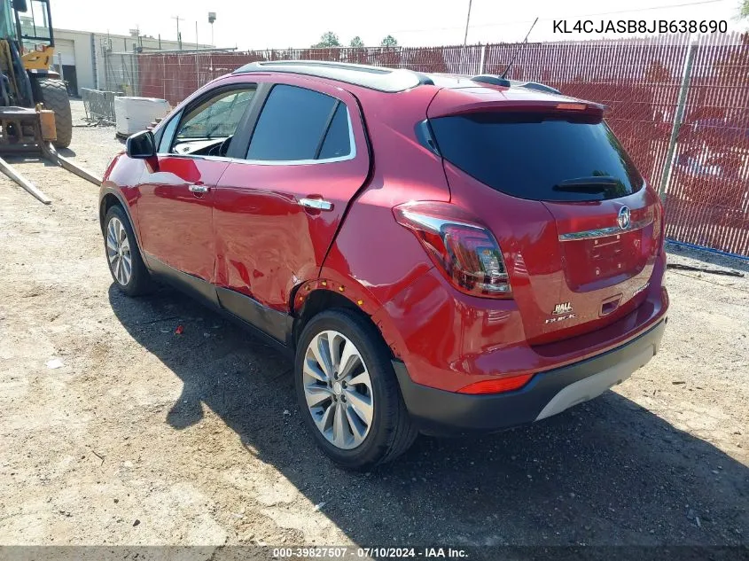 2018 Buick Encore Preferred VIN: KL4CJASB8JB638690 Lot: 39827507