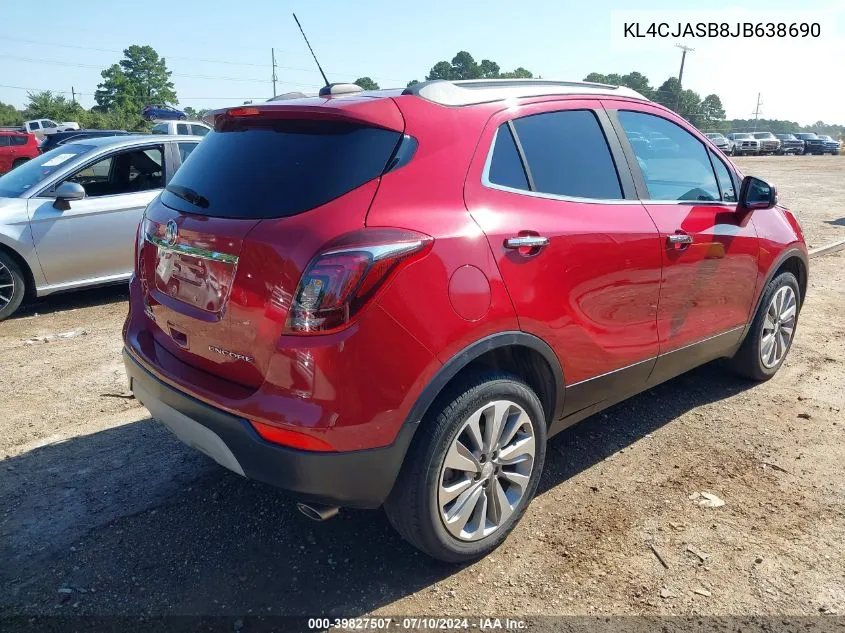 2018 Buick Encore Preferred VIN: KL4CJASB8JB638690 Lot: 39827507