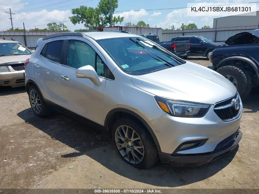 2018 Buick Encore Sport Touring VIN: KL4CJ1SBXJB681301 Lot: 39835500