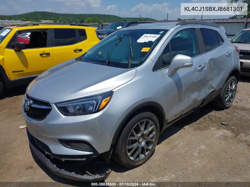 2018 Buick Encore Sport Touring VIN: KL4CJ1SBXJB681301 Lot: 39835500