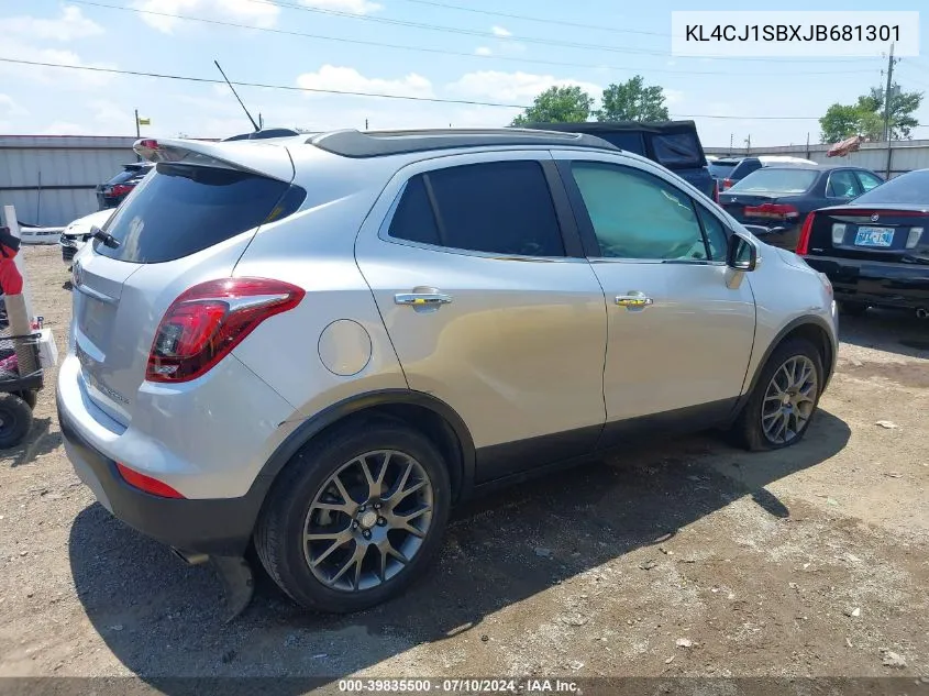 KL4CJ1SBXJB681301 2018 Buick Encore Sport Touring