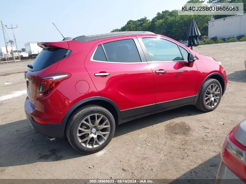 2018 Buick Encore Sport Touring VIN: KL4CJ2SB0JB606063 Lot: 39969533