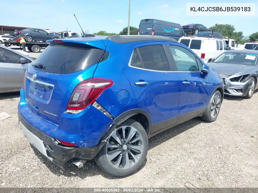 2018 Buick Encore Essence VIN: KL4CJCSB6JB539183 Lot: 40005062