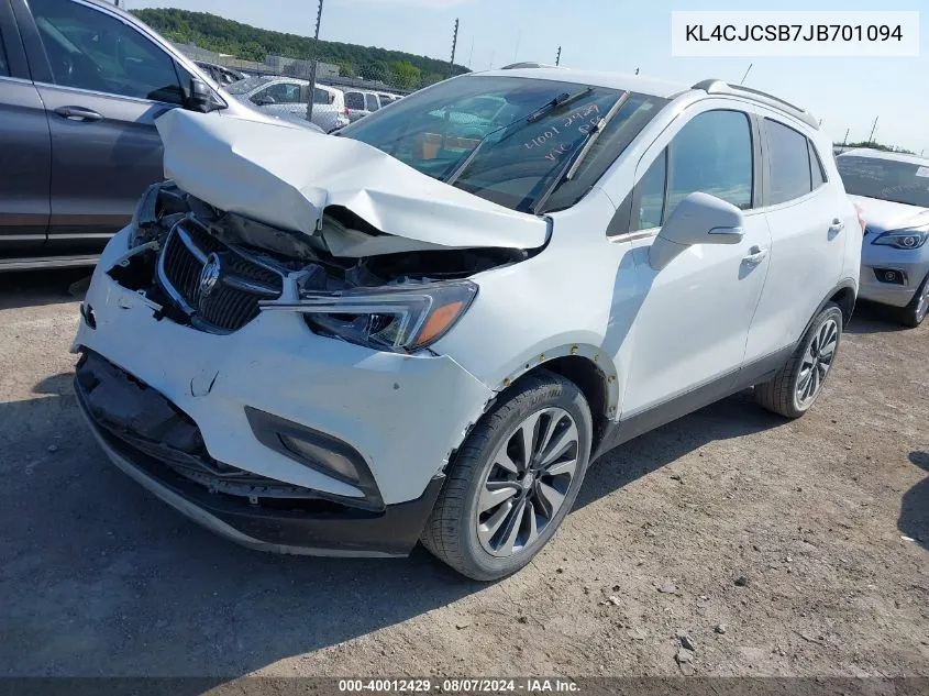 2018 Buick Encore Essence VIN: KL4CJCSB7JB701094 Lot: 40012429