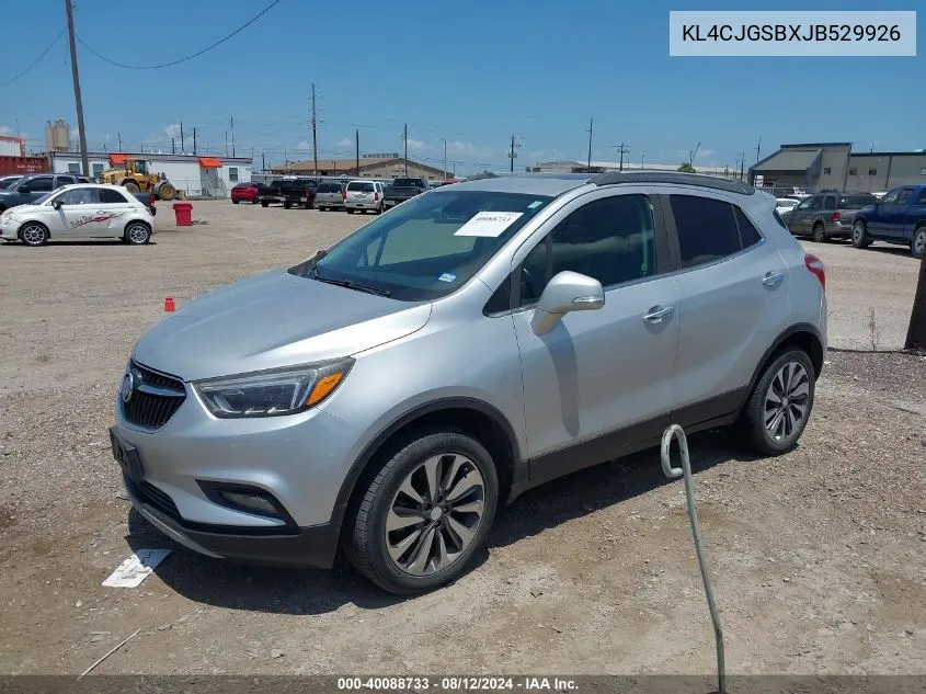 KL4CJGSBXJB529926 2018 Buick Encore Essence