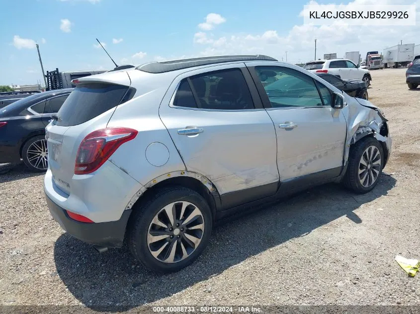 2018 Buick Encore Essence VIN: KL4CJGSBXJB529926 Lot: 40088733