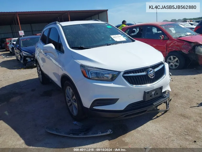 2018 Buick Encore Preferred VIN: KL4CJASB5JB562880 Lot: 40113318