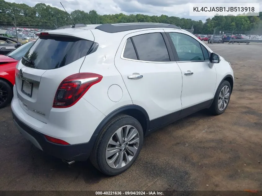 2018 Buick Encore Preferred VIN: KL4CJASB1JB513918 Lot: 40221636