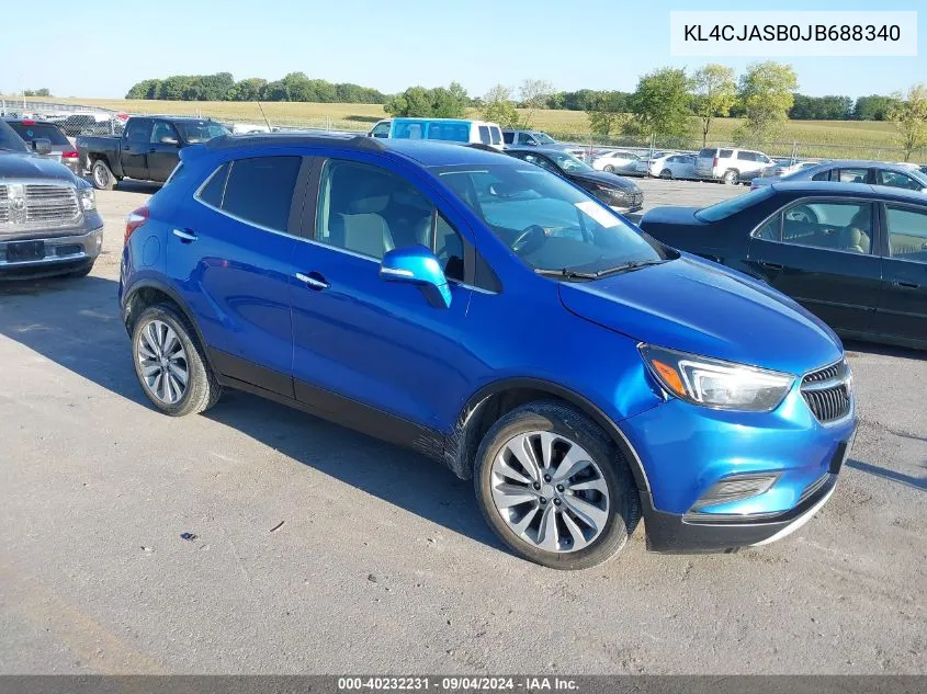 2018 Buick Encore Preferred VIN: KL4CJASB0JB688340 Lot: 40232231