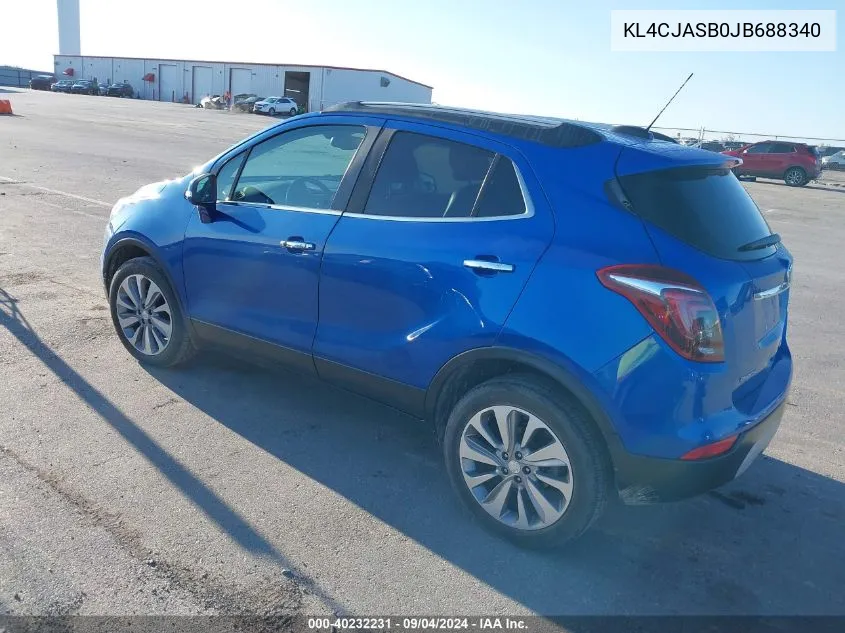 2018 Buick Encore Preferred VIN: KL4CJASB0JB688340 Lot: 40232231