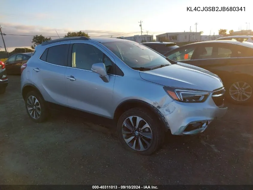 2018 Buick Encore Essence VIN: KL4CJGSB2JB680341 Lot: 40311013