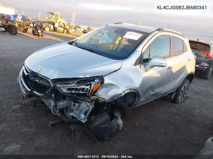 2018 Buick Encore Essence VIN: KL4CJGSB2JB680341 Lot: 40311013