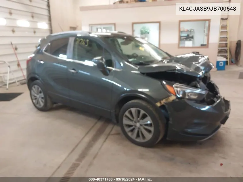 2018 Buick Encore Preferred VIN: KL4CJASB9JB700548 Lot: 40371763