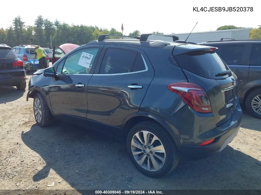 2018 Buick Encore Preferred VIN: KL4CJESB9JB520378 Lot: 40389045