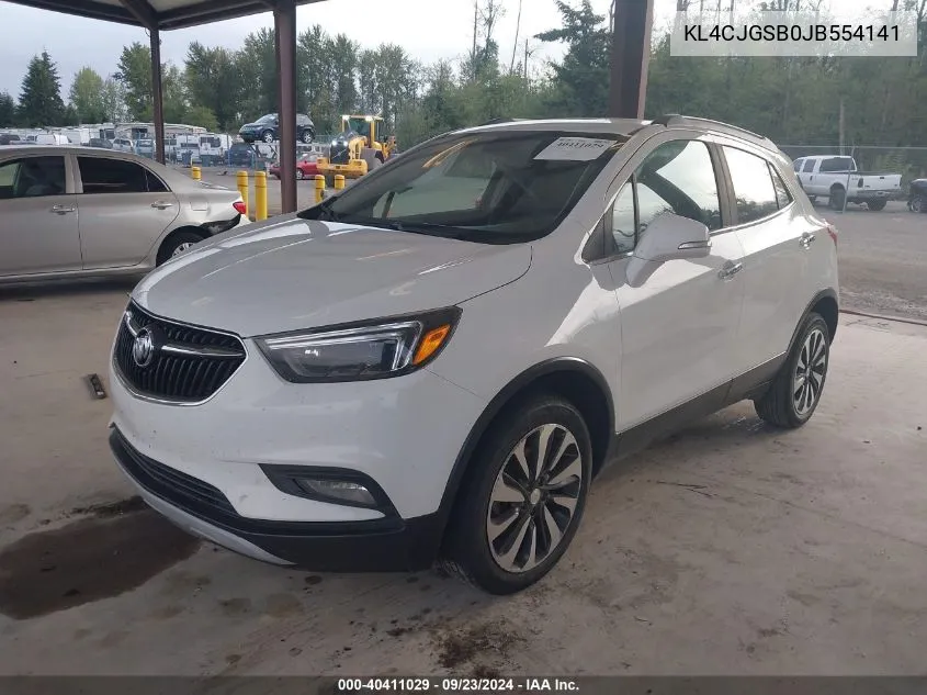 2018 Buick Encore Essence VIN: KL4CJGSB0JB554141 Lot: 40411029