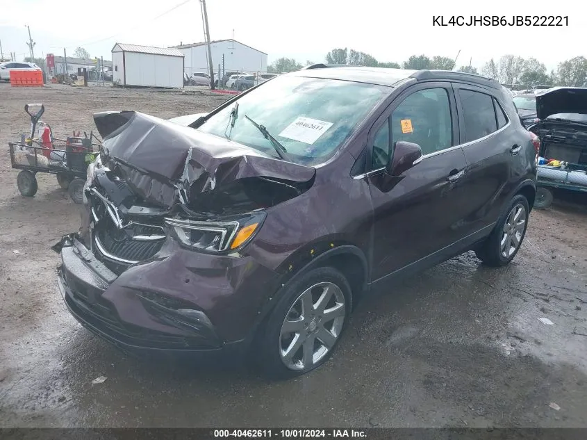 2018 Buick Encore Premium VIN: KL4CJHSB6JB522221 Lot: 40462611