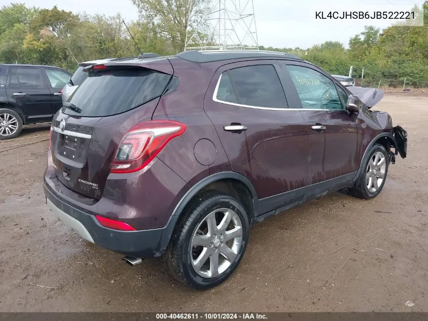 2018 Buick Encore Premium VIN: KL4CJHSB6JB522221 Lot: 40462611