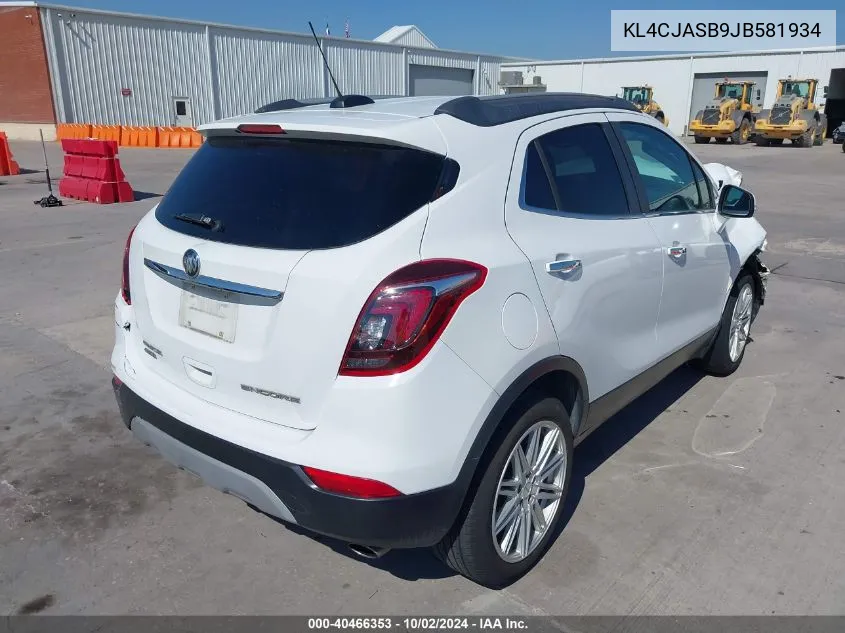 2018 Buick Encore Preferred VIN: KL4CJASB9JB581934 Lot: 40466353