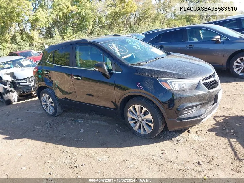 KL4CJASB4JB583610 2018 Buick Encore Preferred